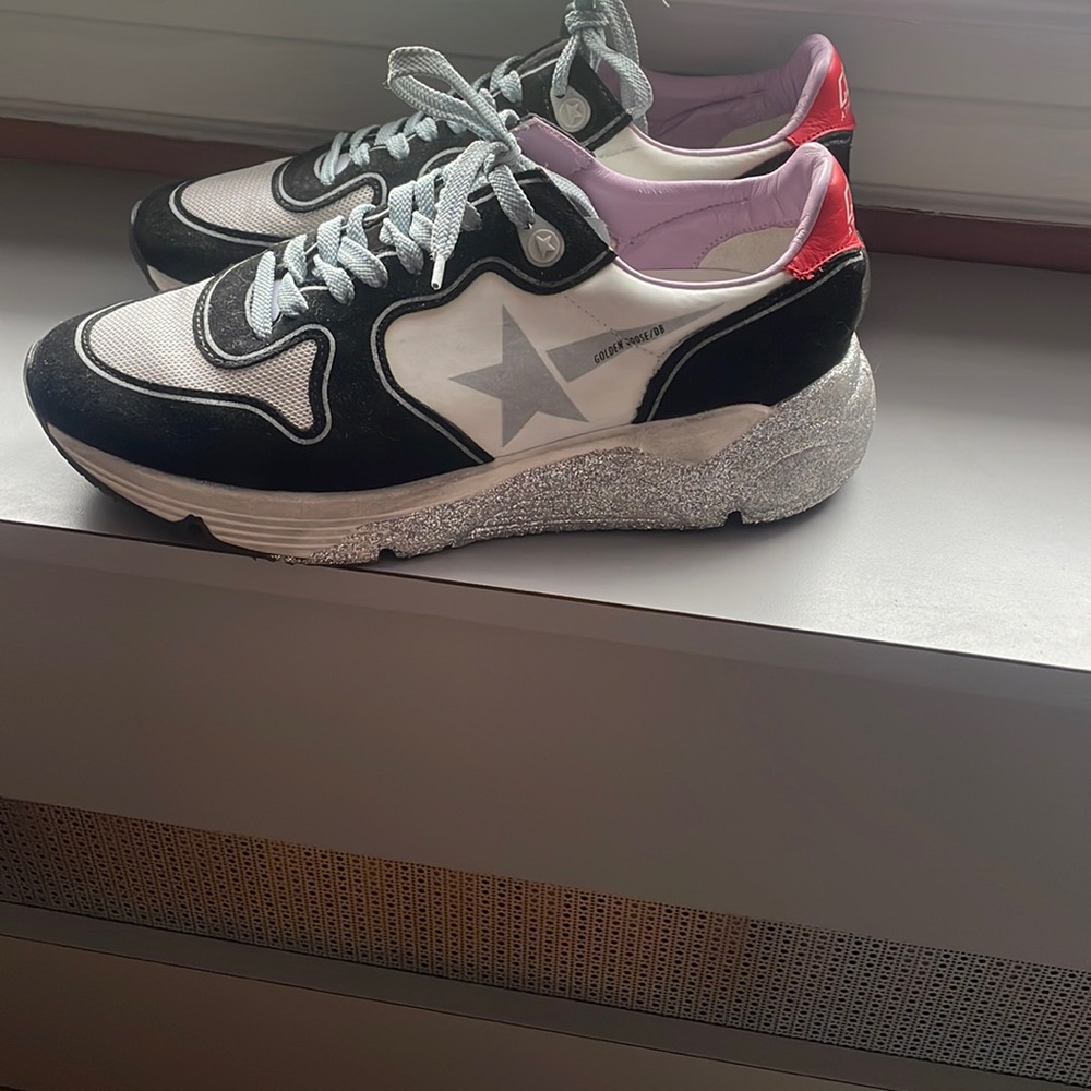 Authentic golden goose running sole sneakers.